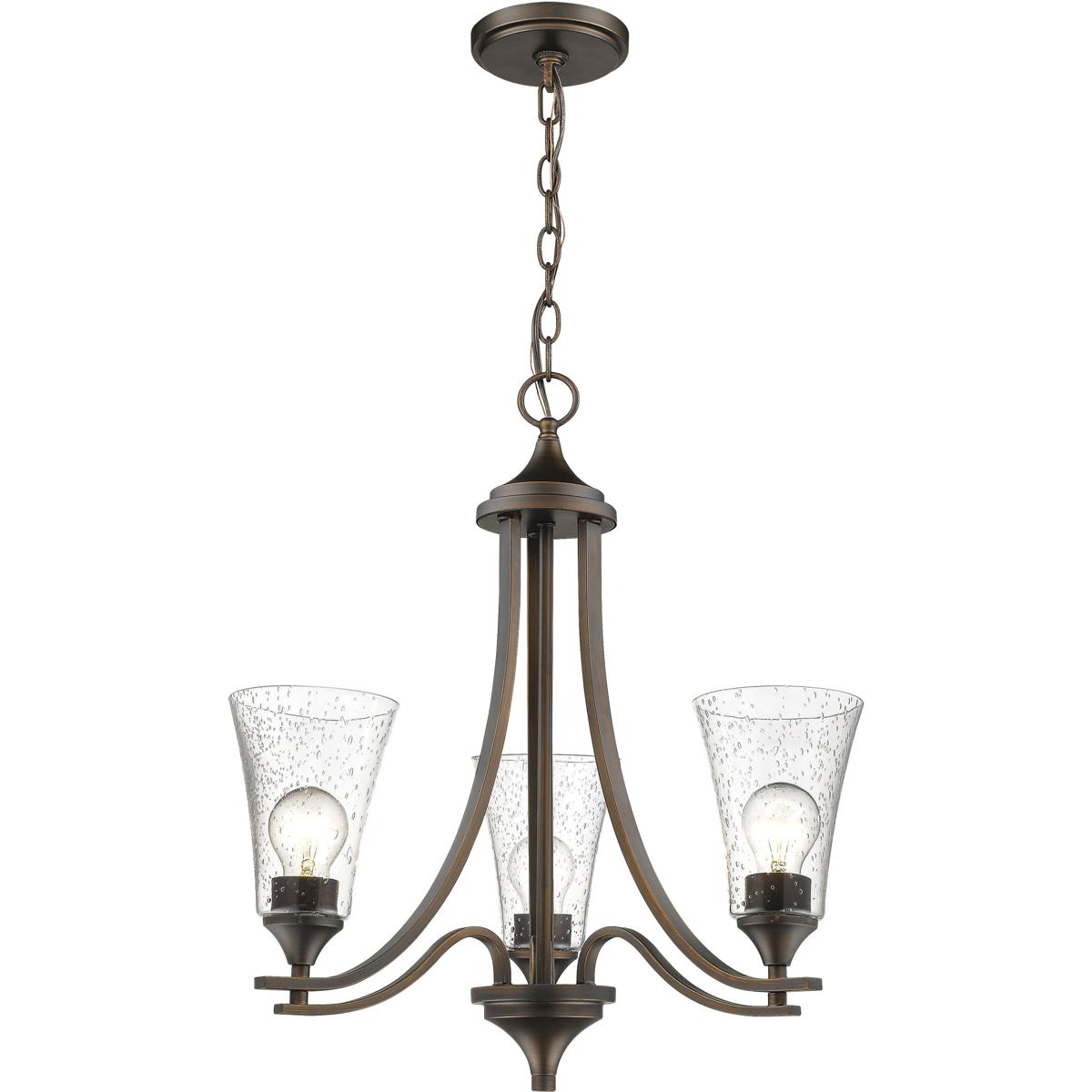 Millennium Lighting 1463-RBZ Natalie 3 Light 23 inch Rubbed Bronze Chandelier Ceiling Light